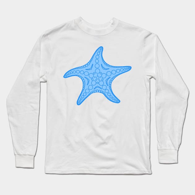 Starfish (indigo) Long Sleeve T-Shirt by calenbundalas